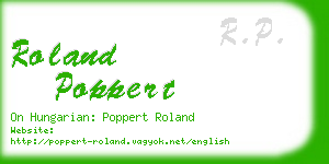 roland poppert business card